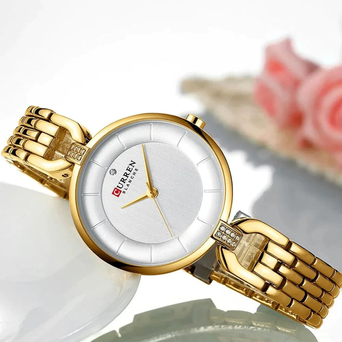 Women's Quartz Watches Stainless Steel Clock Ladies Wristwatch