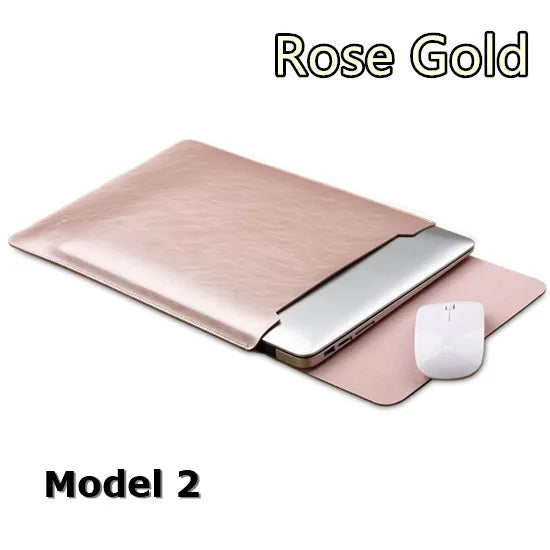 For Macbook Air Pro Retina M1 11,12,13 Inch Pu Leather Sleeve Case Notebook Tablet Laptop Bag