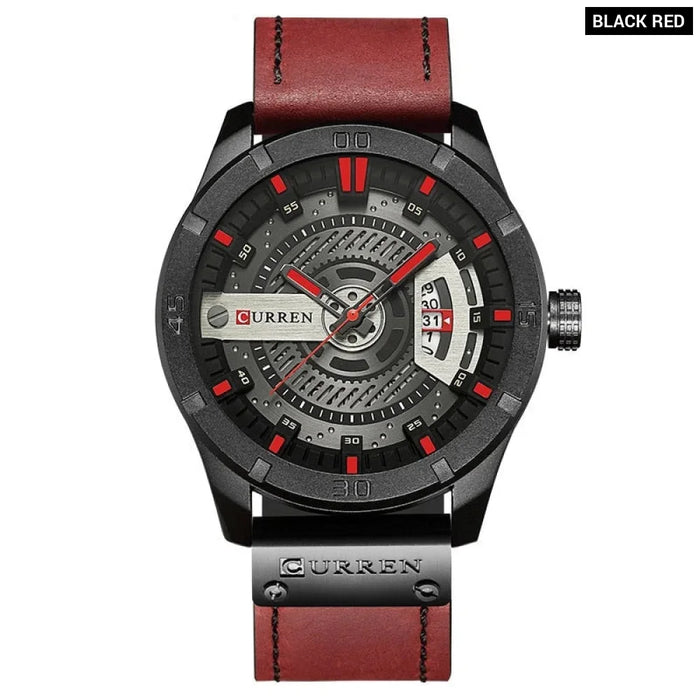 Fashiong Casual Business Wristwatch Leather Strap Male Clock Military Quartz Men Watches