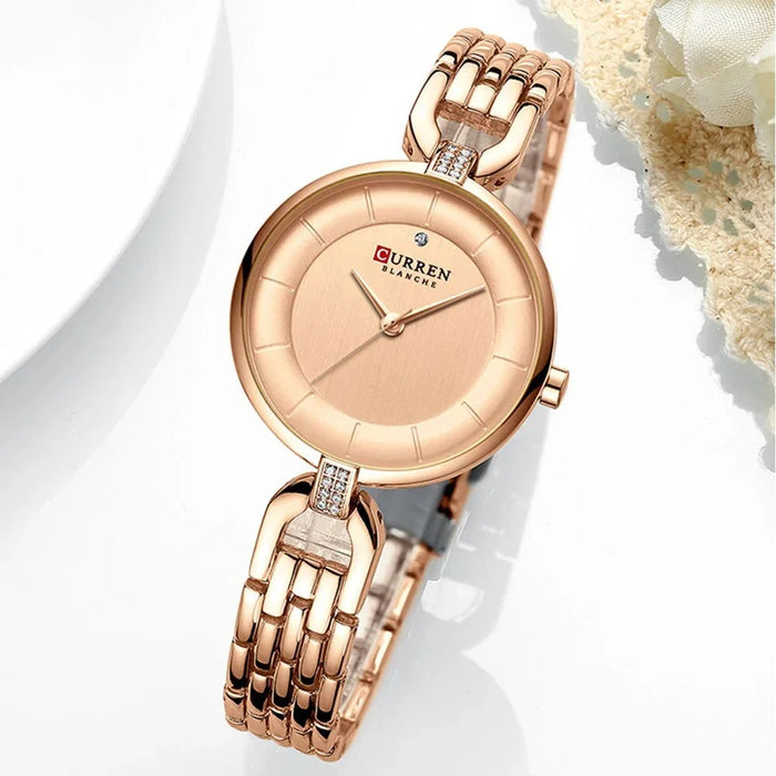 Women's Quartz Watches Stainless Steel Clock Ladies Wristwatch