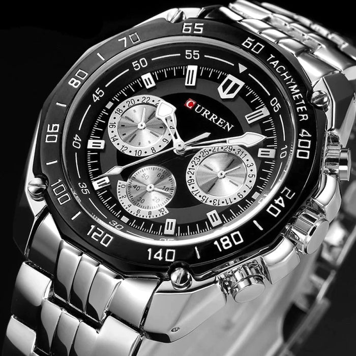 Fashion Brand Man Quartz Full Stainless Steel Watch Casual Military Sport Men Dress Wristwatch