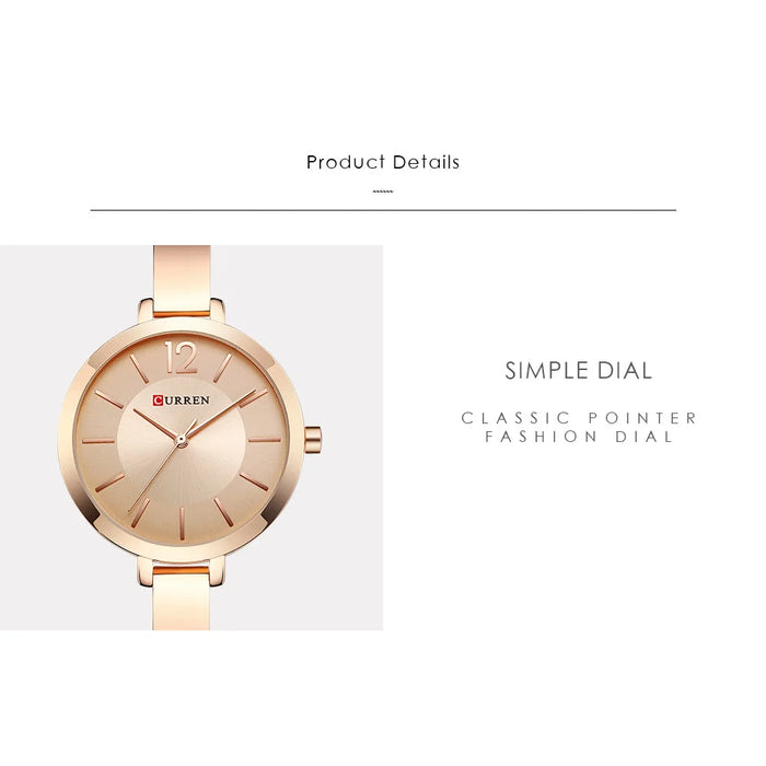 Stainless Steel Ultra Thin Quartz Romantic Watch For Women