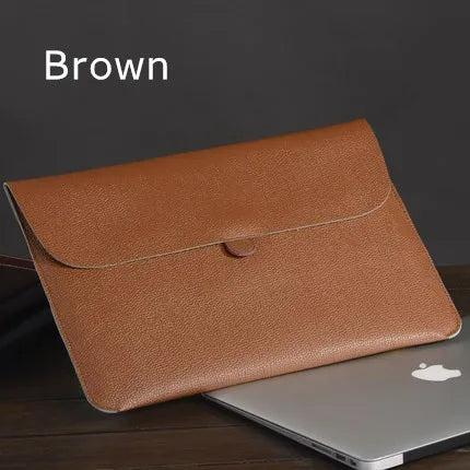 For Macbook Air Pro Retina M Notebook Unisex 11,13.3 Inch Pu Leather Waterproof Sleeve Case Laptop Bag