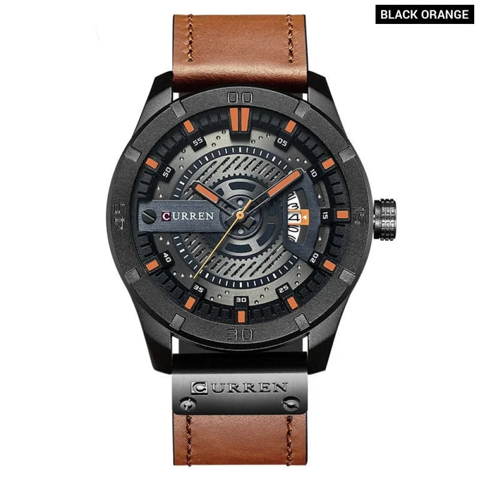 Fashiong Casual Business Wristwatch Leather Strap Male Clock Military Quartz Men Watches