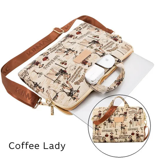 For Macbook Air Pro Notebook Unisex 13,14,15.6 Inch Waterproof Case Messenger Hand & Laptop Bag