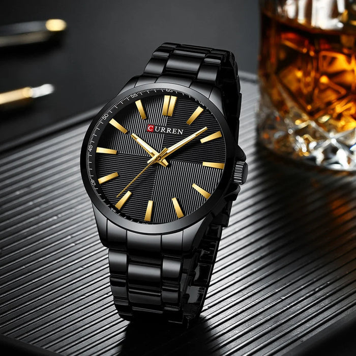 Stainless Steel Waterproof Quartz Wristwatch For Men