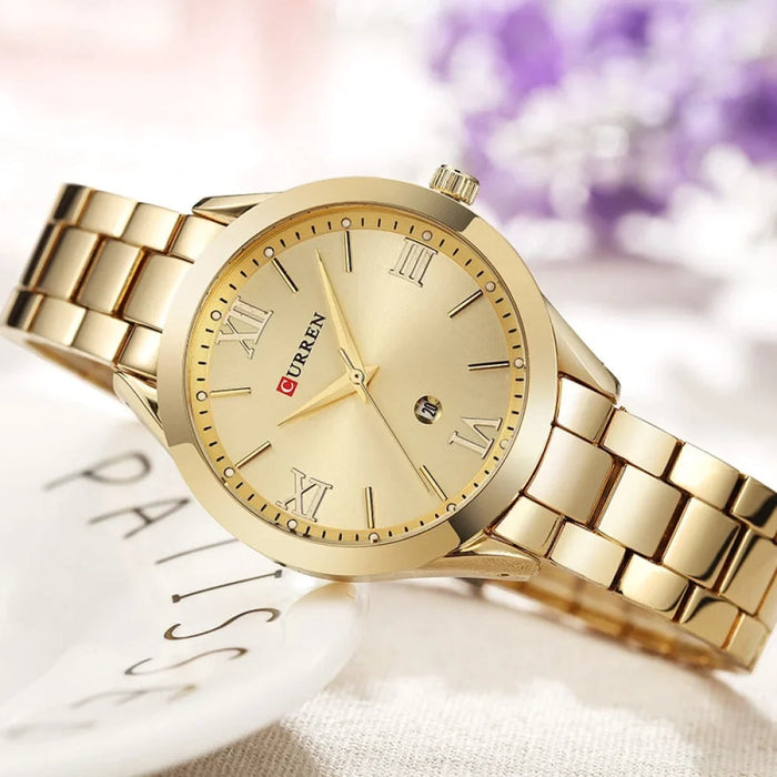 Fashion Design Gold Bracelet  Wristwatches For Women