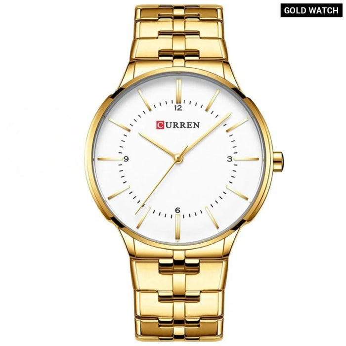 Business Quartz Gold Wristwatch For Men