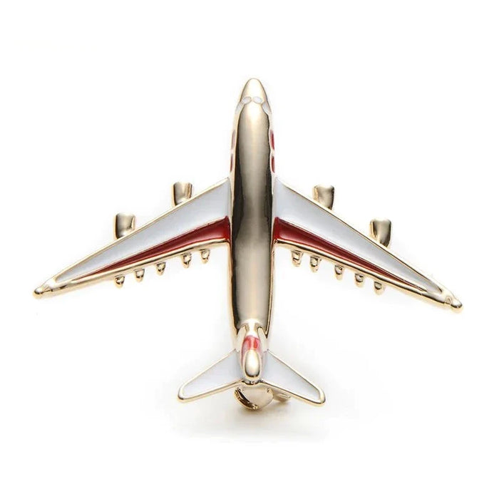 Luxury Alloy Airplane Brooch Pins