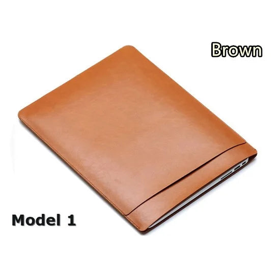 For Macbook Air Pro Retina M1 11,12,13 Inch Pu Leather Sleeve Case Notebook Tablet Laptop Bag