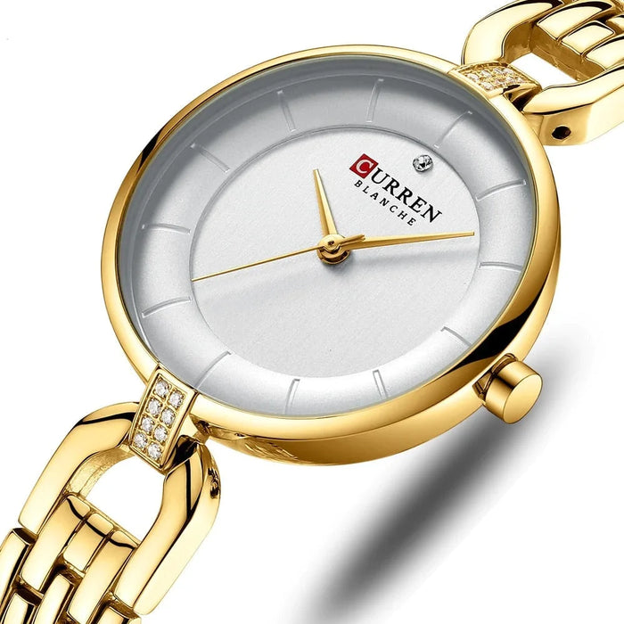 Women's Quartz Watches Stainless Steel Clock Ladies Wristwatch