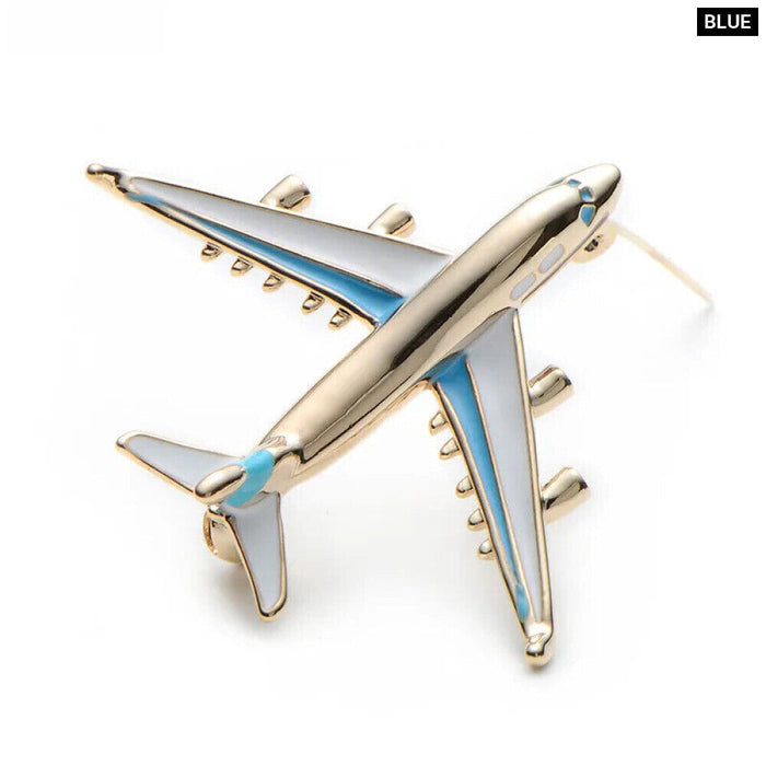 Luxury Alloy Airplane Brooch Pins