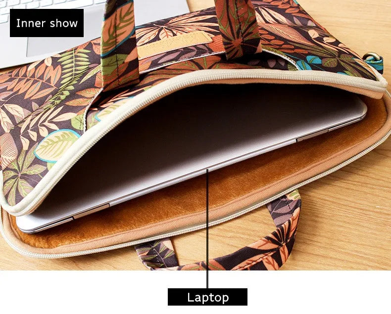 For Macbook Air Pro Notebook Unisex 13,14,15.6 Inch Waterproof Case Messenger Hand & Laptop Bag