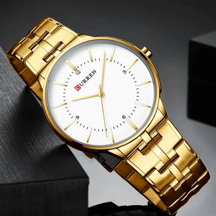 Business Quartz Gold Wristwatch For Men