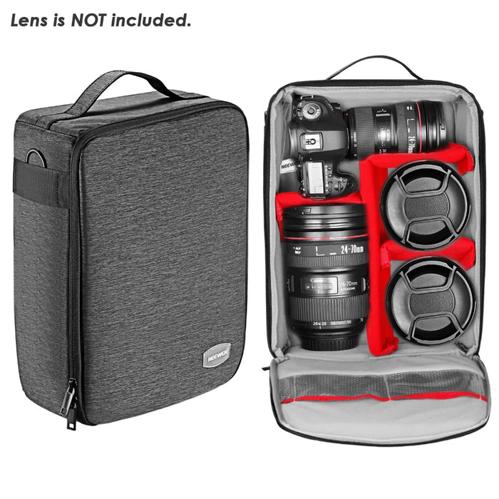 Waterproof Camera & Lens Storage Case Fits Canon Nikon Sony Dslr 8.7X5.9X12.6 Inches Soft Padded Bag