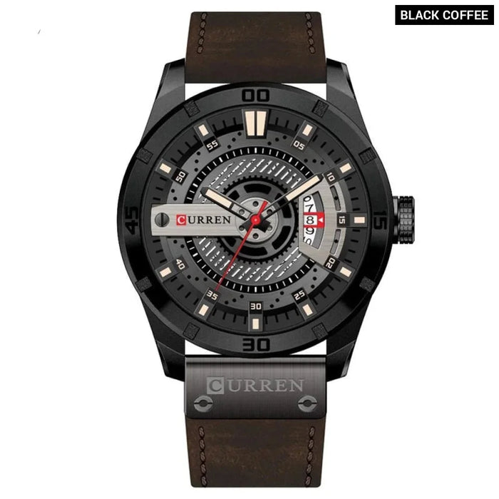 Fashiong Casual Business Wristwatch Leather Strap Male Clock Military Quartz Men Watches