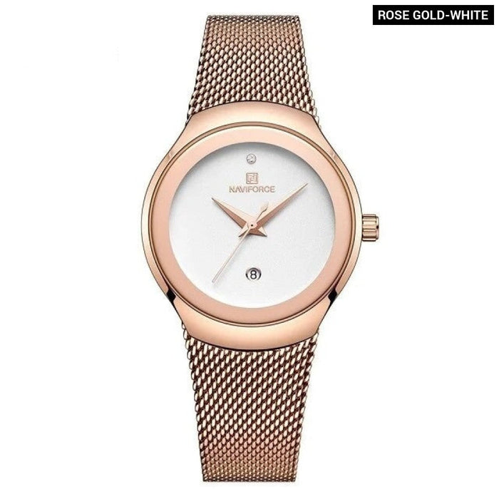 Women's Stainless Steel SteelBand Quartz Wristwatch