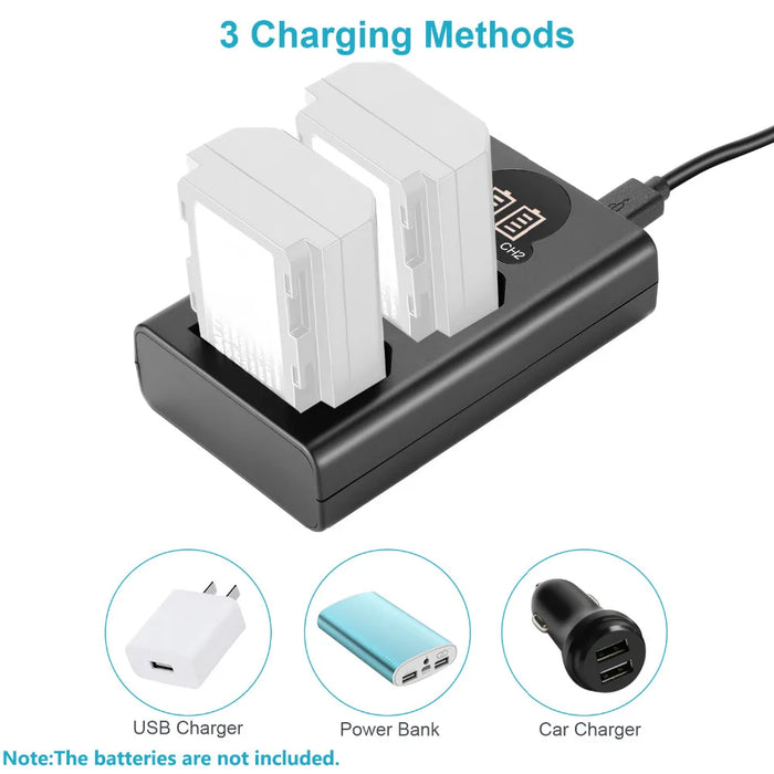 Dual Usb Charger For Sony Np Fz100 Battery Compatible With Zv E1 Fx3 Fx30 A1 A9 Ii A7R V A7S Iii A7 Iv A6600 A7C Cameras