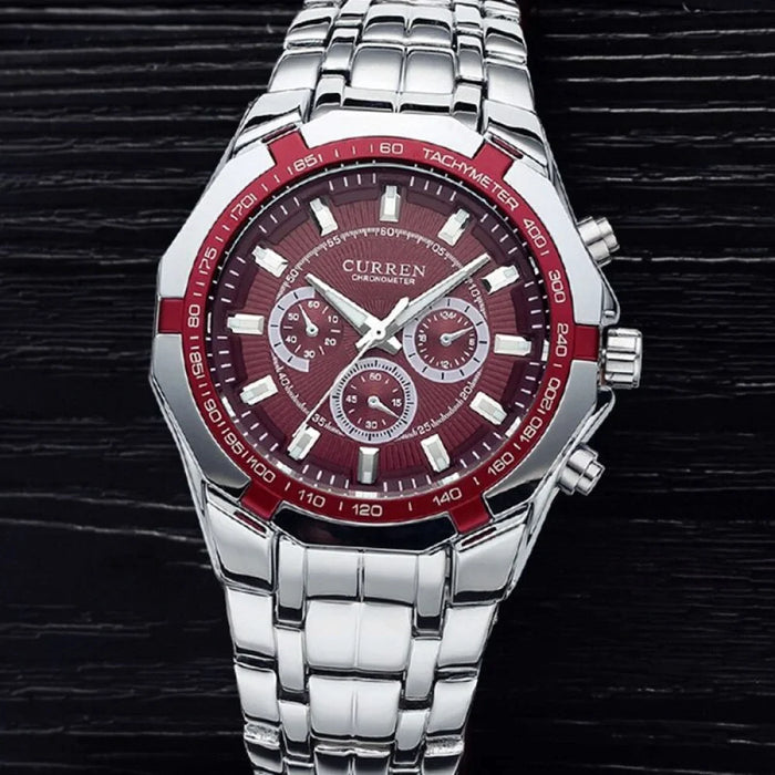 Casual Fashion Stainless Steel Waterproof Wristwatch For Men