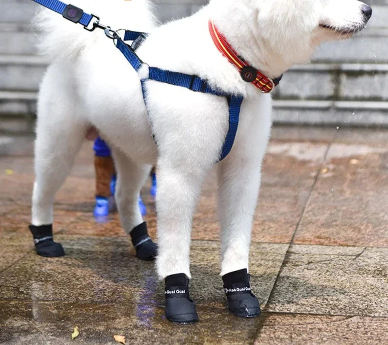 4 Piece Waterproof Non Slip Dog Rain Shoes