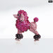 Rhinestone Poodle Dog Broochs 2 Colour Animal Pin