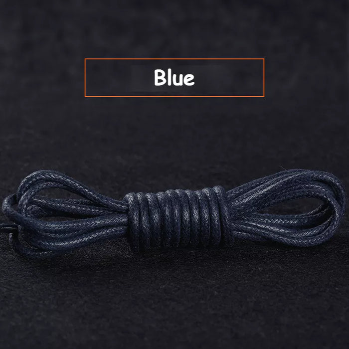 1Pair Cotton Waxed Round Oxford Boots Waterproof Leather Shoe Laces 60/80/100/120/140/180Cm Length