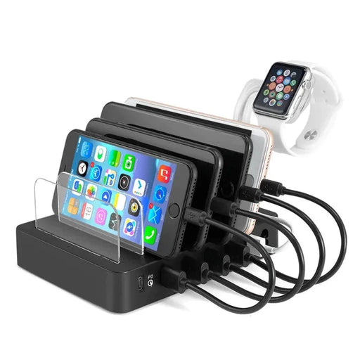 6 Port 90w Pd Qc 3.0 Usb Type-c Desktop Charging Station