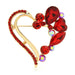 Heart Brooch 2 Colours Designer Rhinestone Love Pin