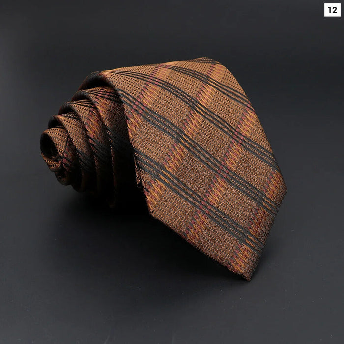 Mens Jacquard Striped Tie For Business Weddings And Daily Wear