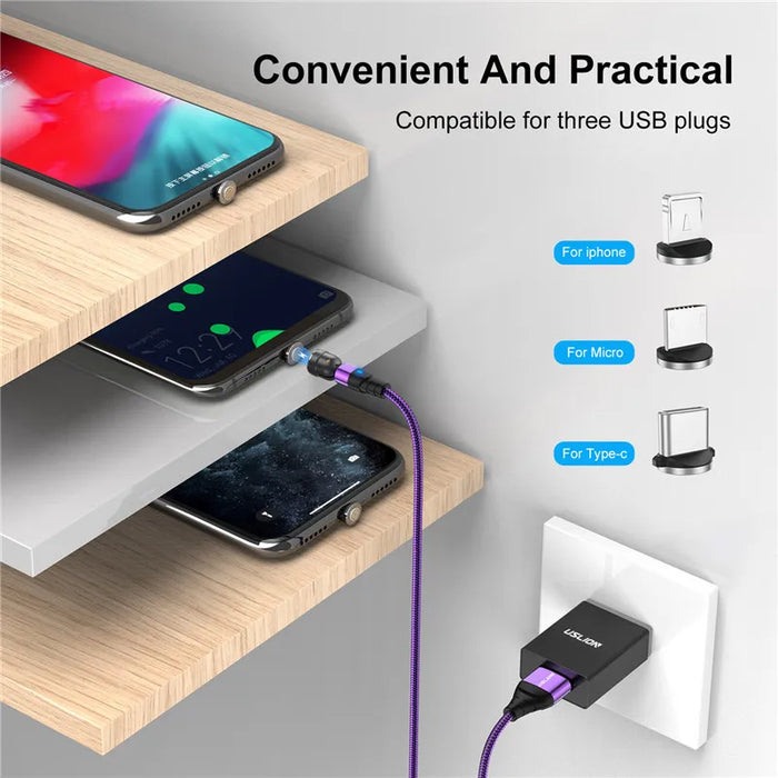 Fast Charging Magnetic Data Cable For Iphone 12 And Xiaomi