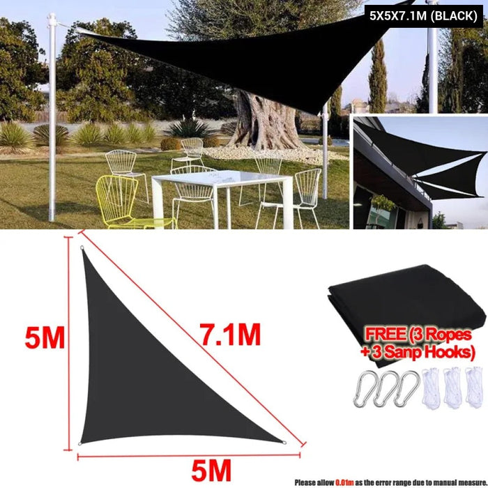 300D Waterproof Sun Shelter Triangle Sun Shade Protection Outdoor Garden Patio Pool Shade Sunscreen Sail Awning