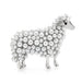 2 Colour Pearl Sheep Brooch Fun Animal Party Pin