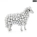 2 Colour Pearl Sheep Brooch Fun Animal Party Pin