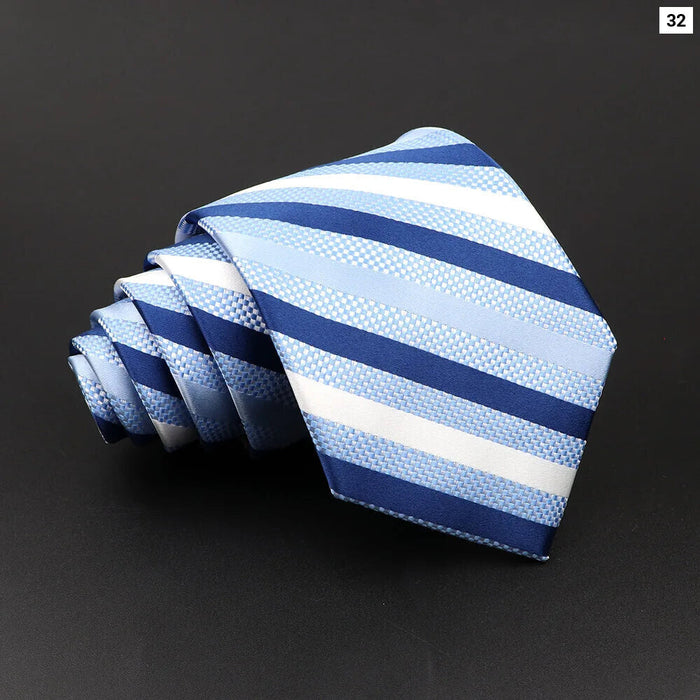 Classic Stripe Necktie Mens Wedding Tie