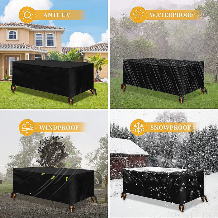 420D Outdoor Waterproof Patio Furniture Covers Heavy Extra Large Garden Rain Snow WindProof Anti-UV Cover