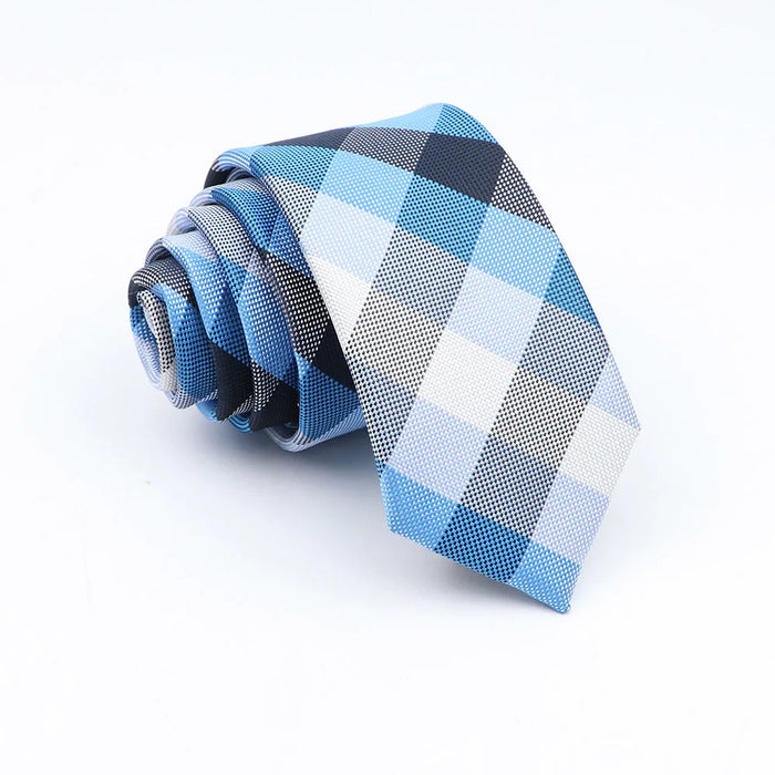 Classic Jacquard Plaid Neck Tie 6Cm Width