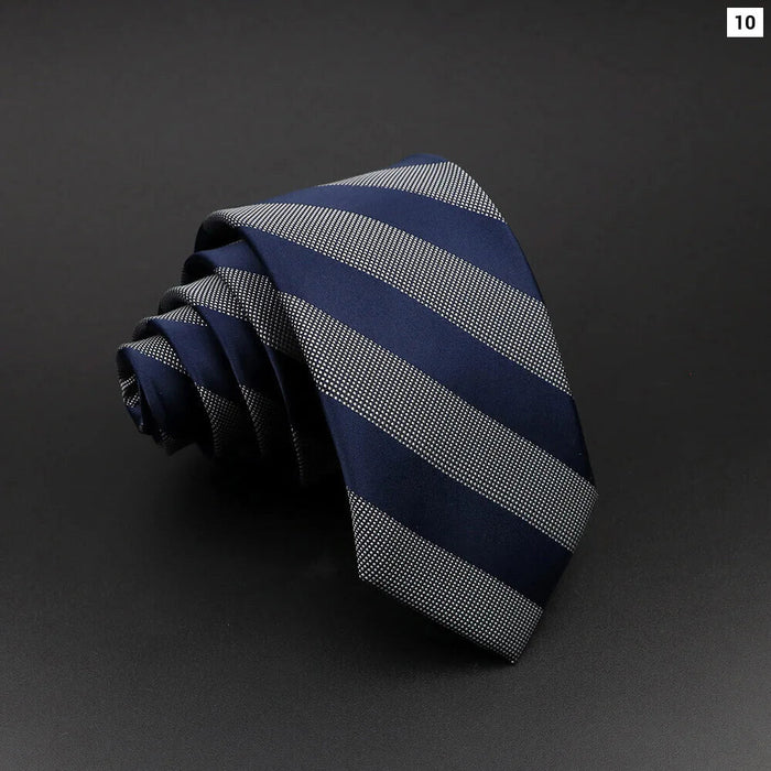 Classic Plaid Striped Tie For Weddings Business And Parties