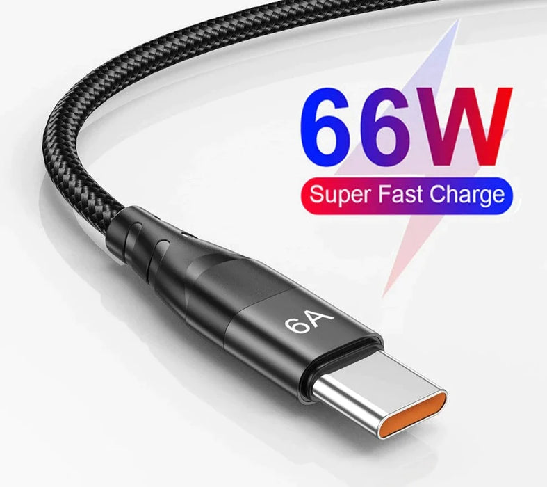 66W Fast Charge Usb C Cable For Huawei P40/P50 Pro Samsung/Xiaomi