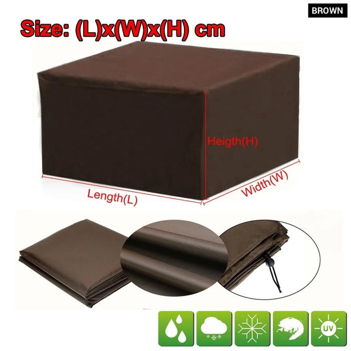 Brown Waterproof Outdoor Patio Garden Furniture Covers 210d