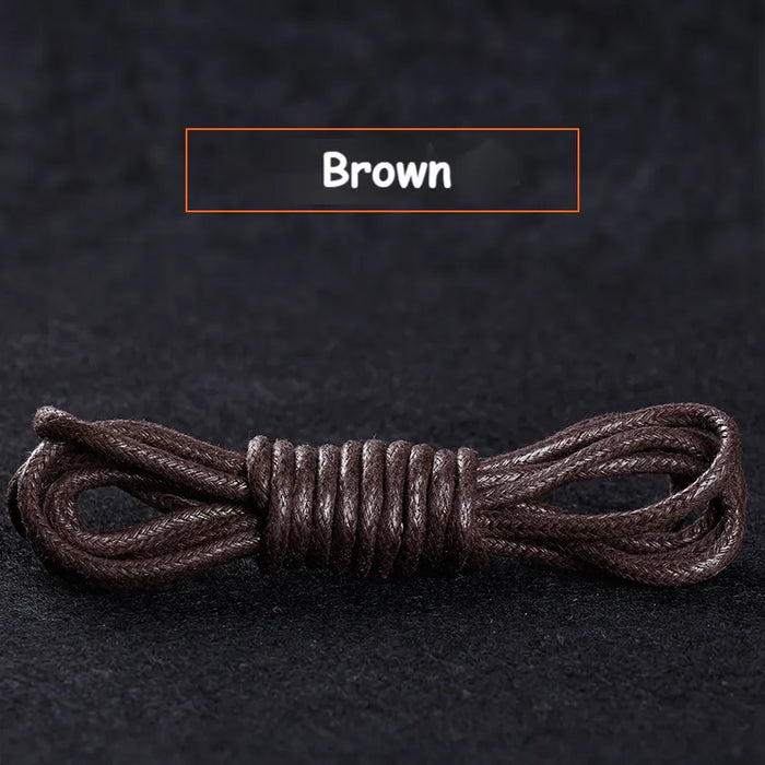 1Pair Cotton Waxed Round Oxford Boots Waterproof Leather Shoe Laces 60/80/100/120/140/180Cm Length