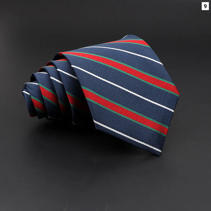 Mens Jacquard Striped Tie For Business Weddings And Daily Wear