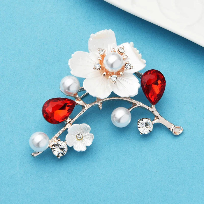 Shell Plum Blossom Brooch