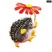 Hedgehog Flower Brooch 8 Colours