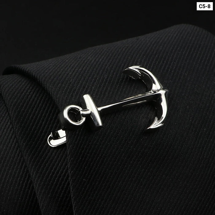 Mens Tie Clips 28 Designs Car Saxophone Glasses Feather Shape Wholesale Retail Arrow Clip