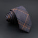 Handmade 6cm Mens Ties Classic Slim Striped Plaid Black