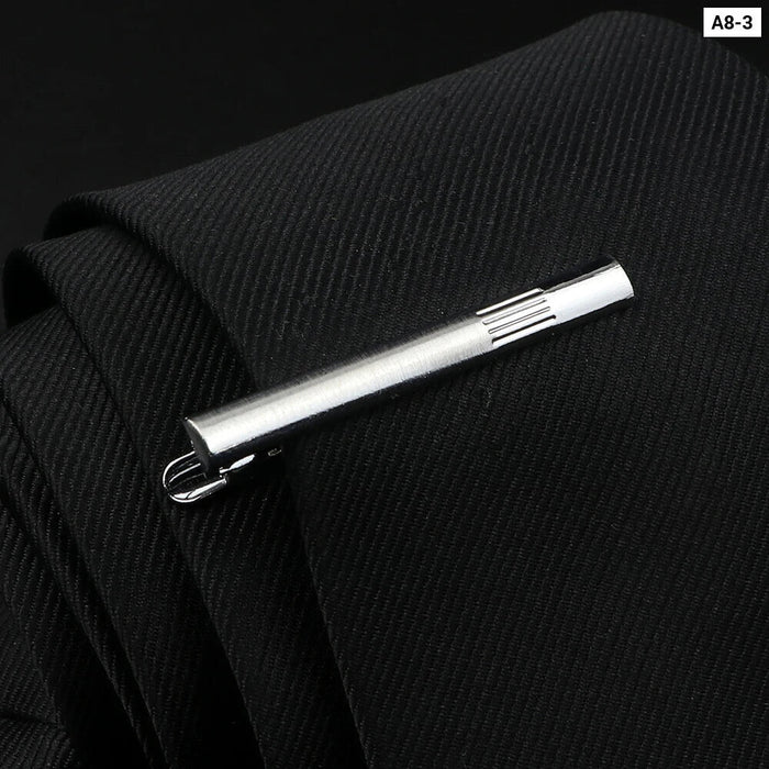 Stainless Steel Tie Clip Elegant Wedding Accessory