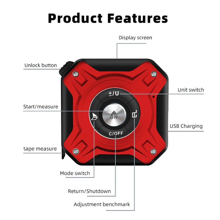 Usb Rechargeable Digital Tape Measure