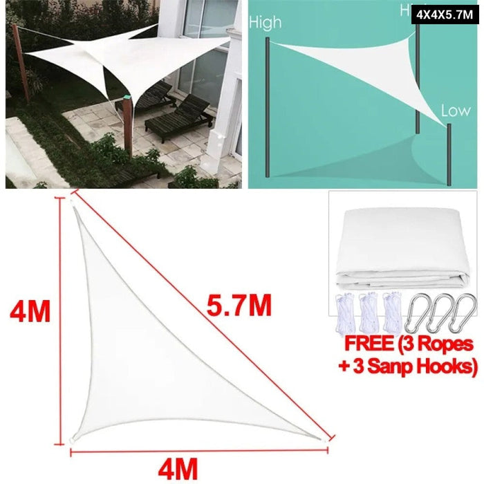 Waterproof Sun Shade Sail Square Rectangle Triangle Garden Terrace Awnings Swim Shade Yard Canopy