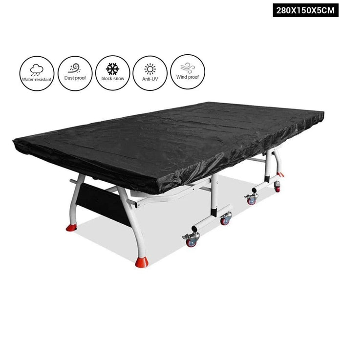 Table tennis table cover table cover waterproof dustproof anti-ultraviolet black convenient sports outdoor indoor