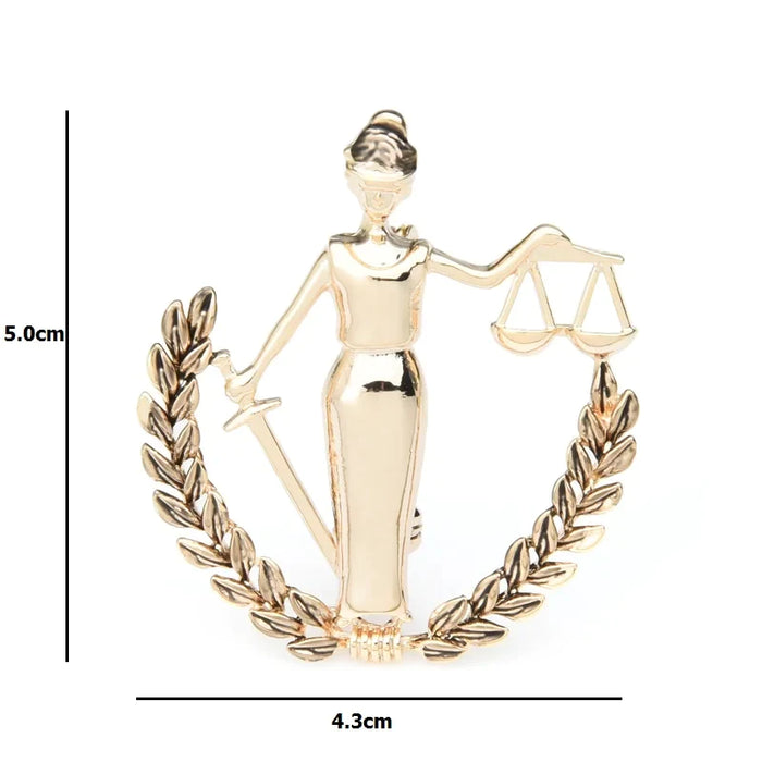 Gold Libra Constellation Brooch Metal Pin